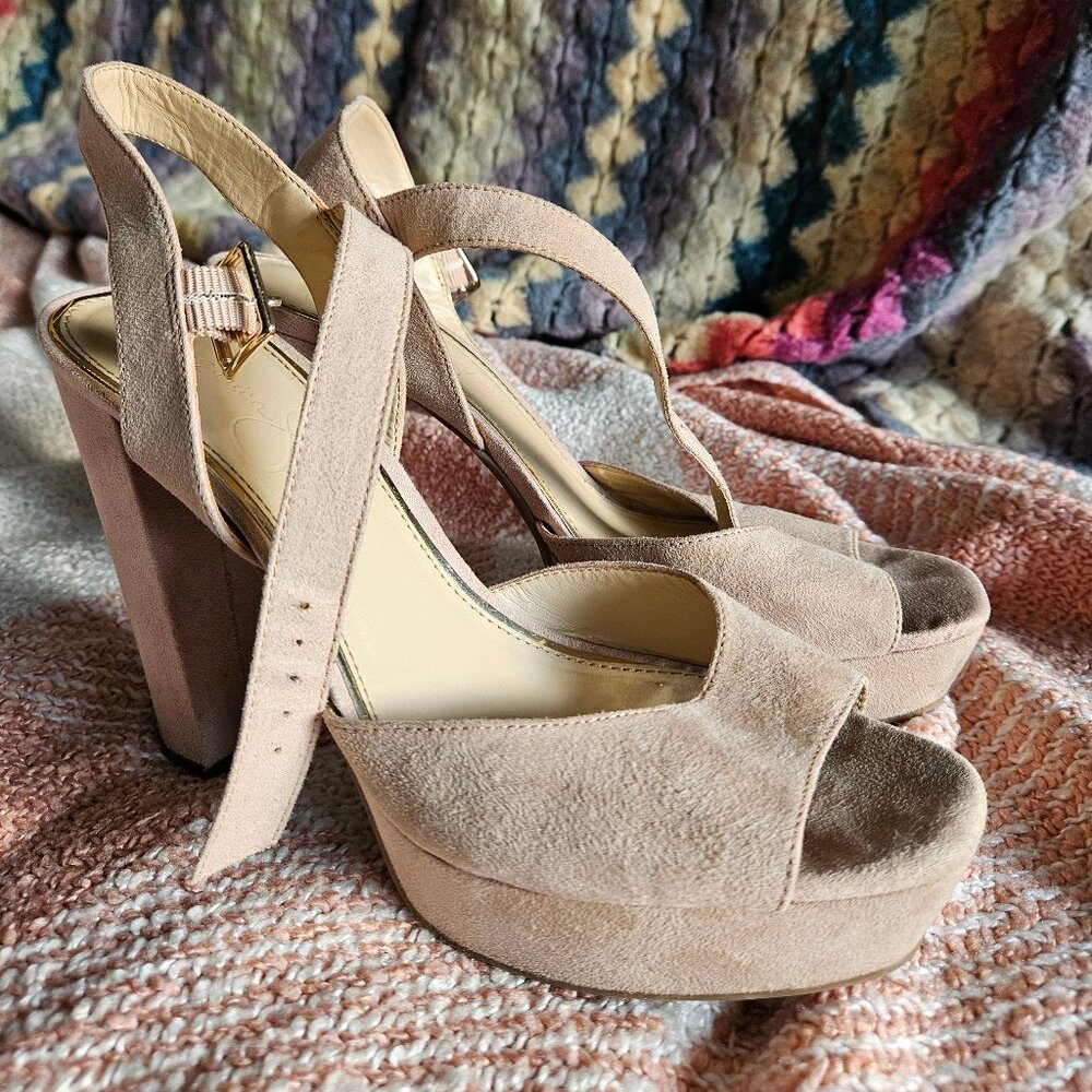 Jessica Simpson Open-Toe Platform Heels Size 9